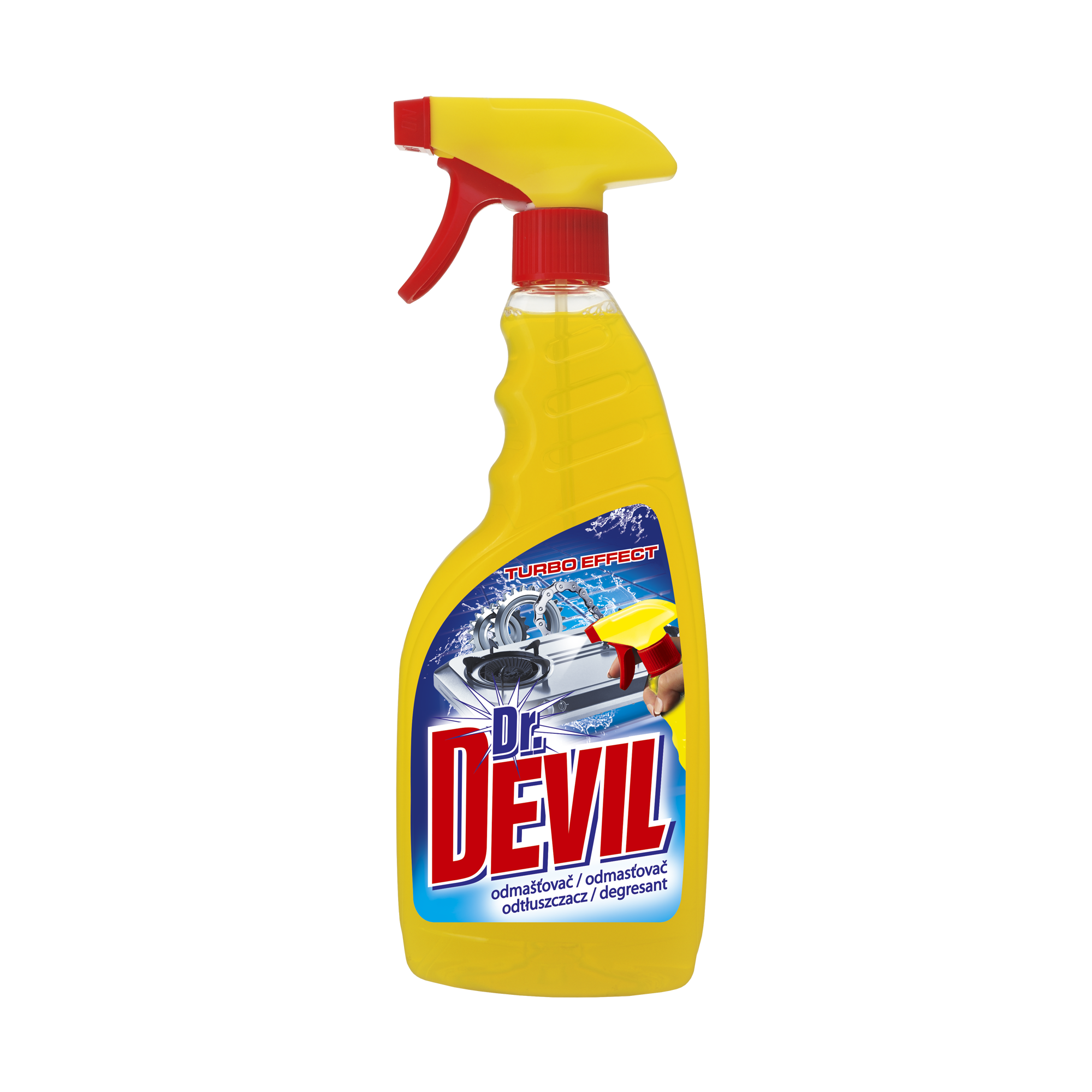 Dr.Devil degreasing cleaning agent with spray nozzle TURBO EFFECT