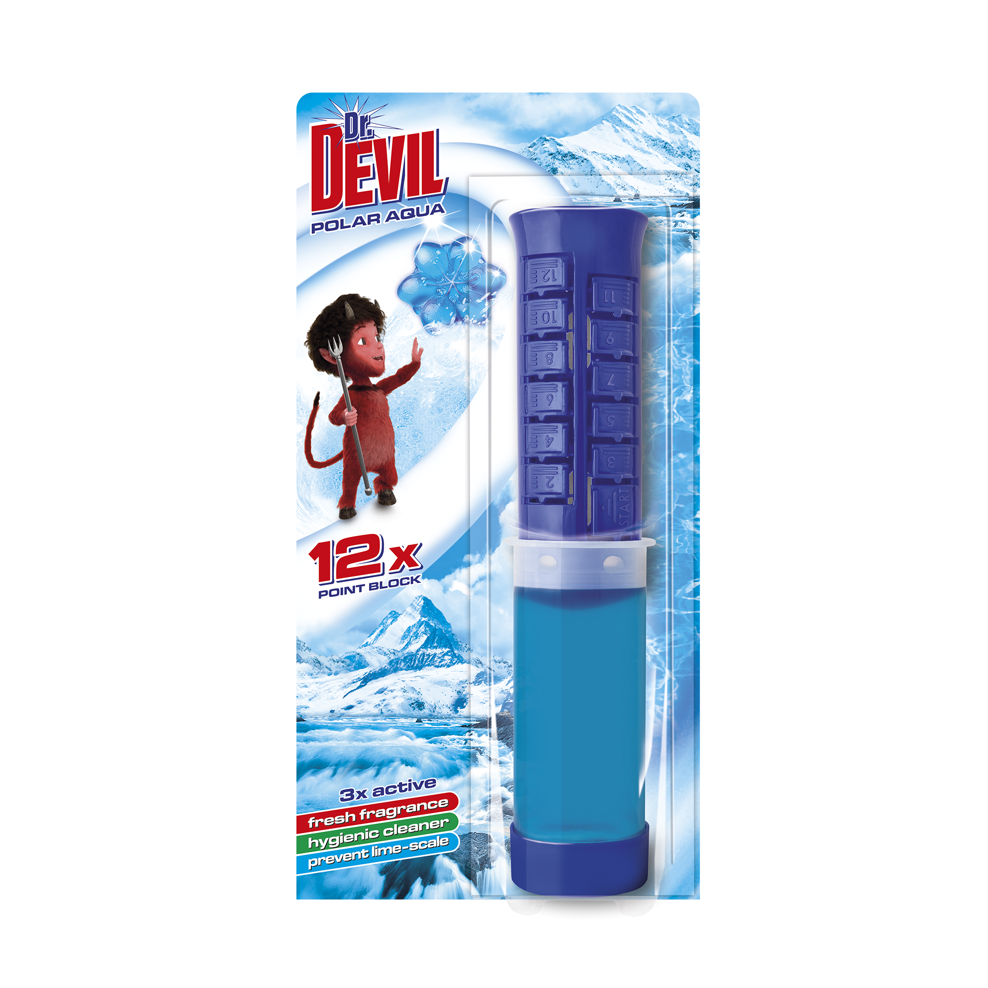 Dr. Devil punktowy WC żel 3w1 Polar Aqua
