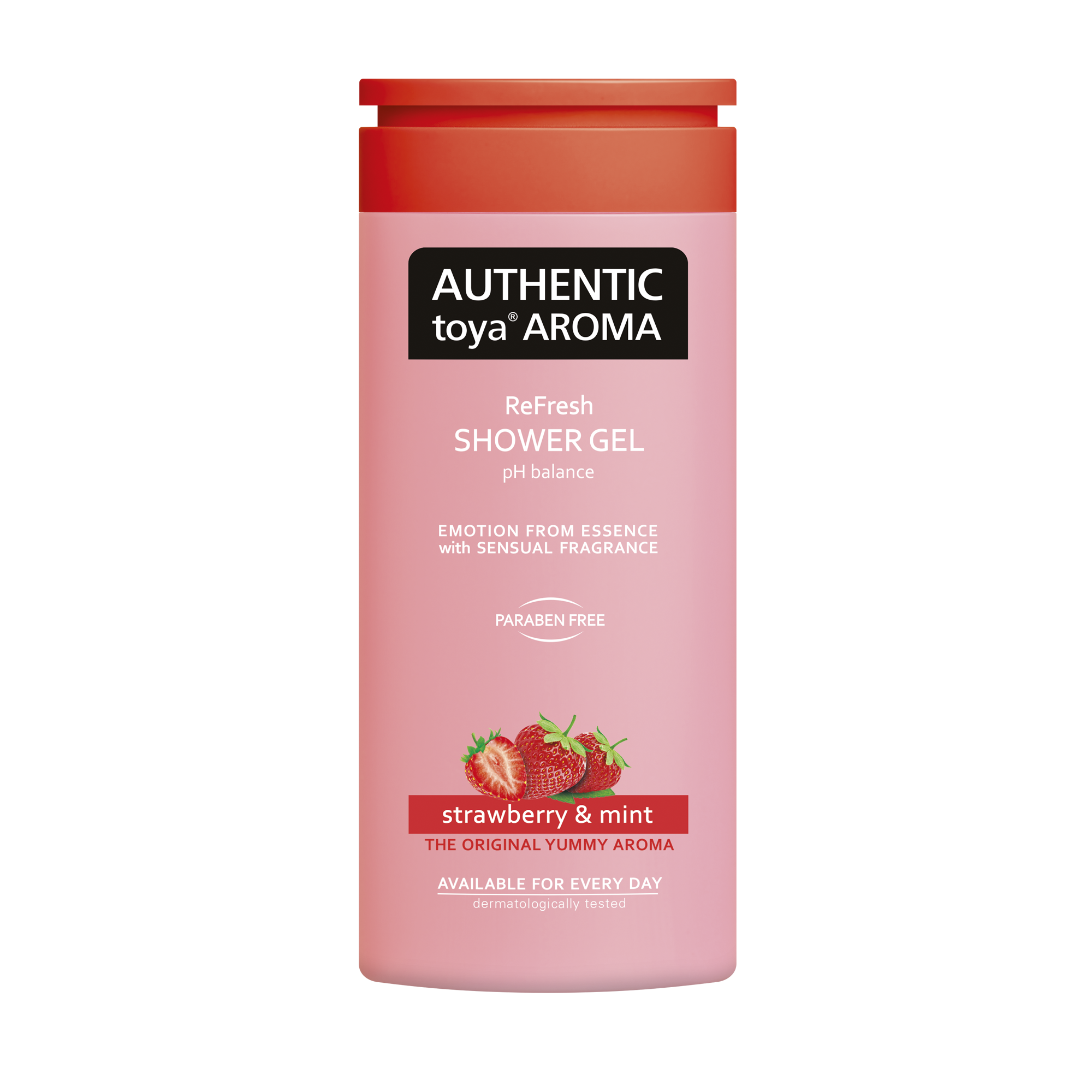 AUTHENTIC toya AROMA – sprchový gél strawberry & mint 