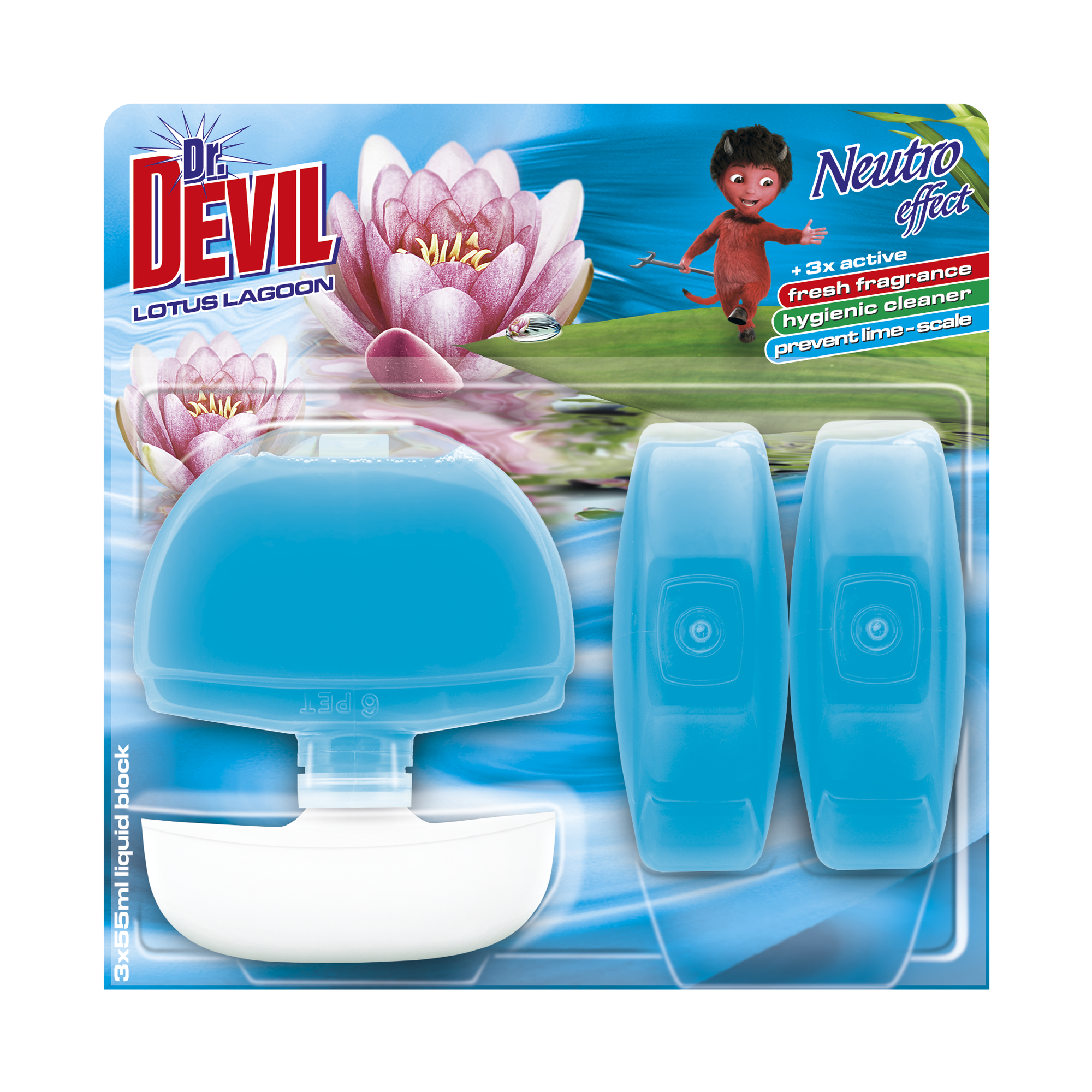 Dr. Devil liquid WC block Neutro effect Lotus Lagoon