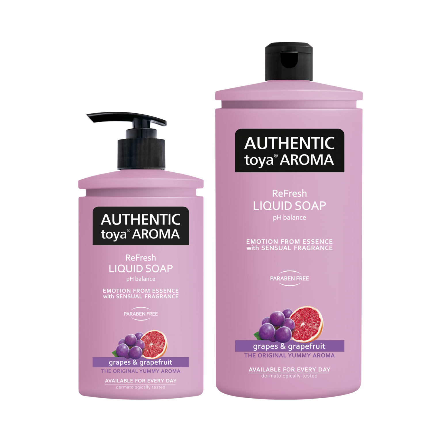 AUTHENTIC toya AROMA liquid soap grapes & grapefruit